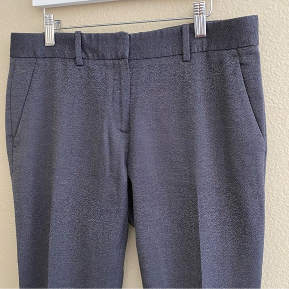 Theory Wool Blend Gray Straught Leg Trouser Pants Size 4 - Picture 3 of 10